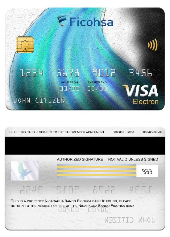 Nicaragua Banco Ficohsa bank visa electron card